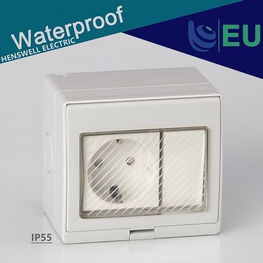 [Hot Item] IP55 European Schuko Weatherproof Power Switched Socket 16A