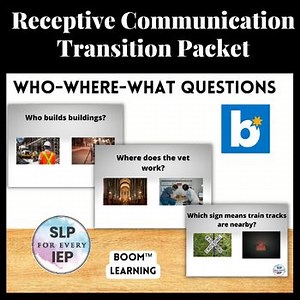 Receptive Communication Transition Packet for Students-Boom™ Cards
