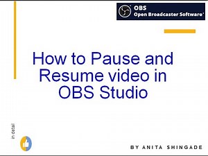 How to Pause and Resume video in OBS Studio