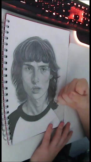 Replying to @.w1shful Timelapse video of me drawing Mike Wheeler from Stranger Things. #drawing #timelapse #drawingprocess #drawingtimelapse #mikewheeler #finnwolfhard #strangerthings #strangerthings4 #fyp #foryoupage #fanart #art