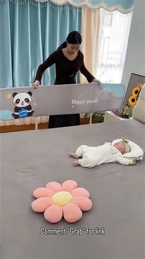 1️⃣ Product Link in Bio ( # 2499 ) - Cute Bear Anti-Fall Foldable Safety Bed Fence