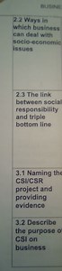 2.2 Ways in which business can deal with socio-economic issues.... | Filo