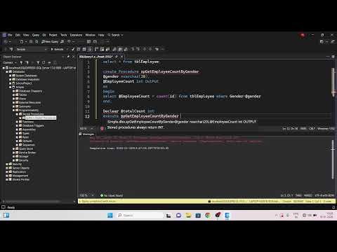 Stored Procedures with output parameters in MS SQL Server