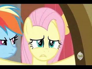 Fluttershy beats up Rainbow Dash