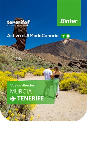 Hay viajes que empiezan con un simple clic, pero que se recuerdan toda la vida. Tenerife es uno de ellos. Con @binternt, volar deja de ser un trámite y se convierte en parte de la experiencia: atención cercana, comodidad y el placer de viajar en #ModoCanario. Y al aterrizar, te espera una isla que sorprende en cada rincón: · Naturaleza única que une paisajes volcánicos y bosques milenarios · Arte, museos y espacios culturales para todos los gustos. · Tradiciones y fiestas que llenan las calles d