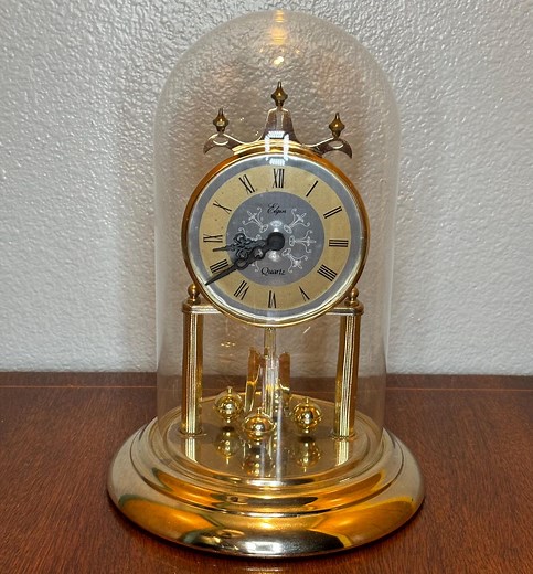 Beautiful Vintage Quartz Clock | ELGIN | Dome | Mantel Swan Pendulum | Made in USA - Etsy