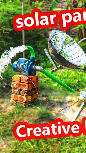 Homemade solar from iron pan and a mirror to make a solar power generator device