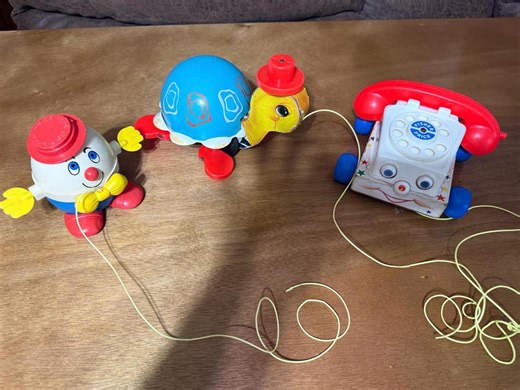 Vintage Pull Toy Lot – Fisher Price & Playskool – Humpty Dumpty, Chatter Telephone, Clown – 1960s Toy - Etsy