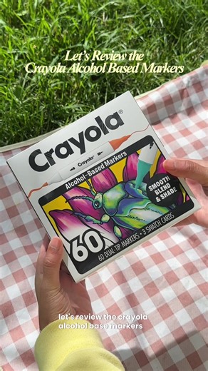 Reviewing the Crayola Alcohol Based Markers (First Impressions, How they Blend, Would I Recommend Them) I was genuinely so excited to test these markers out and in my experience, they were just okay! They blended well in different papers but for the price point, i am unsure if they’re worth it sooo i would give this a maybe! #crayola #crayolamarkers #alcoholmarkers #coloring #colortok @Crayola