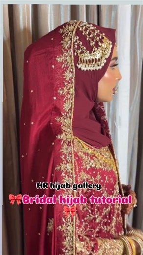 HR Hijab Gallery on Instagram: "Pakistani Muslim Bride Hijab Tutorial 💞 For pretty look, Muslim Bride ✨ . . . . . . . . . . . #hijabtutorial #tutorial #hrhijabgallery #hijabwholesale #weddingstyle #ootd #smallbusiness #onlineshopping #viralvideos"
