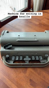 Perkins Brailler Machine for writing in braille #blind #braille #perkinsbrailler #machine #writing | Blind on the Move
