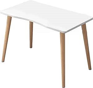 High Stability Simple Computer Desk, Spacious Desk Table, Small Computer Desk for Kids, Smooth Surface Computer Table for Work, Study, Writing, Reading, PC Gaming Desk White