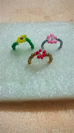 DIY ring | seed bead ring💍#diy #tutorial #art #seedbeads #ring