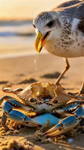 This Molting Crab Faces a Brutal Predator Attack 😳🦀