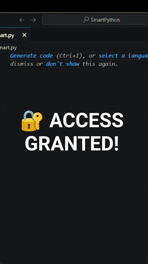 🔐 ACCESS GRANTED Animation Using Python 🤯 #coding #python #viral