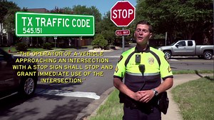 This week, Traffic Tom breaks down the fundamentals of stopping at stop signs. | Round Rock Police Department