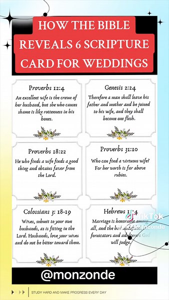 Bible Verses for Weddings: 6 Scriptural Card Ideas