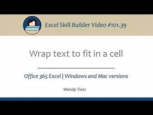 101.39 Excel: How to wrap text in a cell