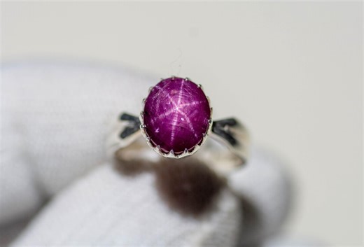 Handmade Star Ruby Ring | 925 Sterling Silver, July Birthstone - Etsy