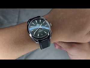 Omega Aqua Terra Green dial on rubber strap - review