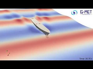 OpenFOAM - CFD - Full Scale DTMB 5415 Ship in Head Waves with Trim and Sinkage