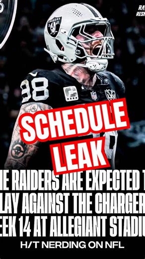 #Raiders Will PLAY #Chargers Week 14