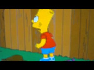 Bart shows his butt to the camera in slow motion.