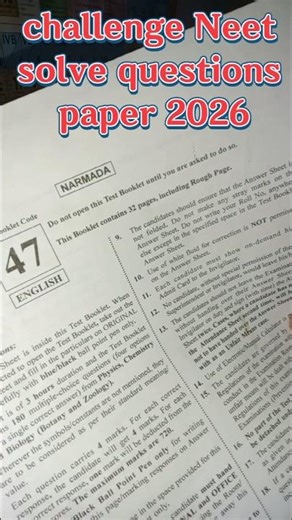 NEET 2026 Paper Solve Challenge 🔥 | 3 Hour Marathon | Can I Crack It? 😳 #neet2026