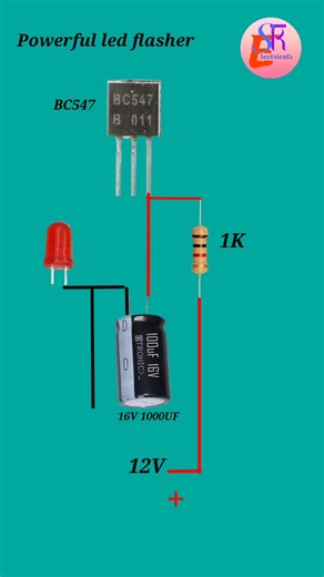 powerful led flasher circuit diagram #electrical #jaidmeel