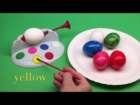 How To Color Eggs & Learn The Colors For Kids and Toddlers