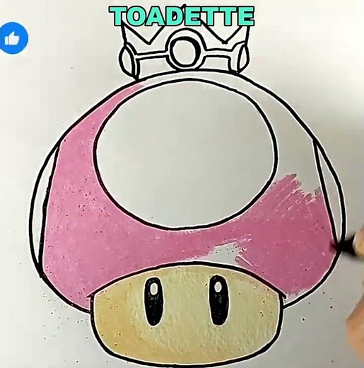 Dibujamos y Coloreamos la Honguita de Mario Bros (Toadette) | Dibujos para niños