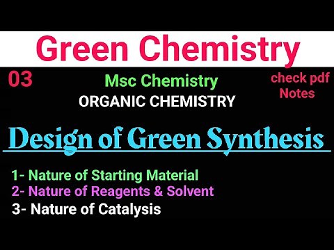 Design of Green Synthesis #mscchemistrynotes #organic #greenchemistry ‪@itschemistrytime‬