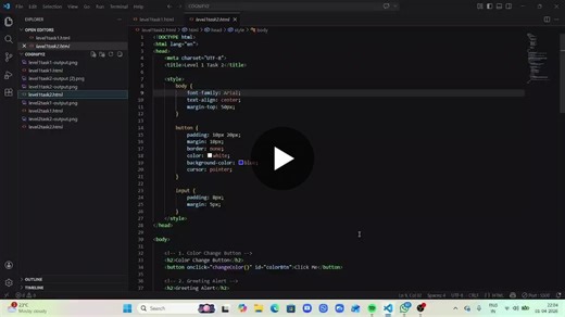 #cognifyz #cognifyztech #cognifyztechnologies #webdevelopment #internship #javascript | Helna M A