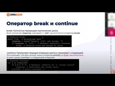 Операторы break и continue в Python