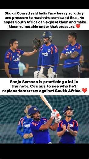 Sanju Samson is training hard in the nets.Ind Vs Sa Maych ❤️