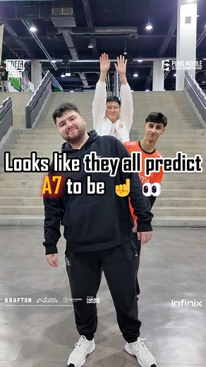 Looks like they all predict A7 to be ☝️ 👀 🎮 Download now: https://pubgmobile.go.link/25pmgc #PUBGMOBILE #PUBGMESPORTS #PMGC #PMGC2025 | PUBG MOBILE Esports