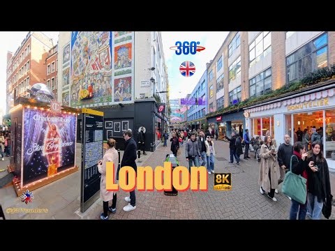 Soho London Walk 360° 8K VR | Berwick Street Market | #london #england #europe #travel