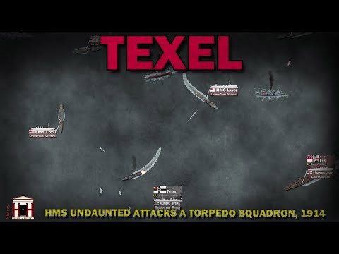 Texel, 1914: HMS Undaunted ambushes 4 German torpedo boats