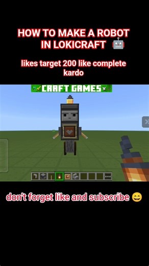 HOW TO MAKE A ROBOT IN LOKICRAFT 🤖🔥|| #minecraft #lokicraft #shorts #howtomake