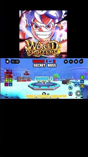 SECRET BOSS in World Fighters Simulator #roblox #shorts #worldfighters