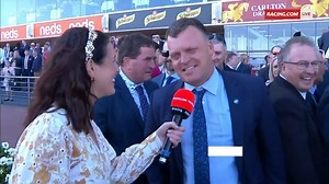 "Still don't know how he got up, but he did." An emotional Ric Mac takes in Steparty's Caulfield Guineas Prelude 💕 | Racing.com
