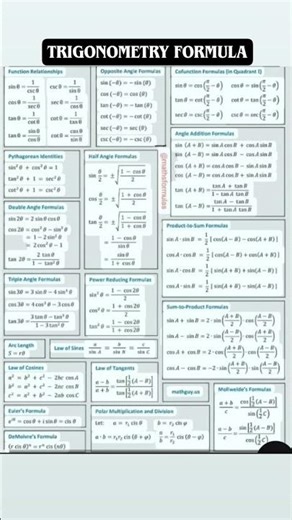 trigonometry formula