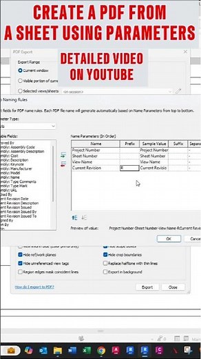 #revit - Create PDF from a Sheet using Parameters #architecture #fyp #construction