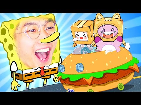 FOXY & BOXY Get DRIVING LESSONS From SPONGEBOB JUSTIN! (LankyBox Adventure)