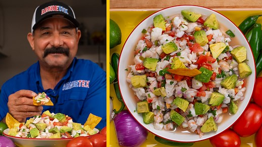 165K views · 2.6K reactions | How to Make FRESH CEVICHE South Texas Style (Gulf Shrimp & Halibut Recipe) | ArnieTex | Facebook