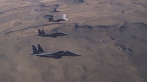 F 15E Strike Eagles flying over Mountain Home Air Force Base and the surrounding area | Military Capability