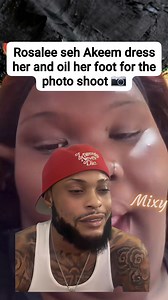 Rosalee seh Akeem dress her and oil her foot for the photo shoot 📷. #rosalee #akeem #photoshoot | Mixy Diva Ent