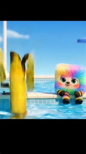 Banana Jumps in the Pool and Soaks Cubbi!💦#funny #kidsfun #cubbi