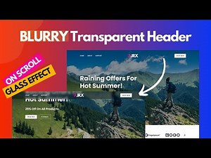How to Create Blurry Transparent Sticky Header in WordPress with Elementor Pro