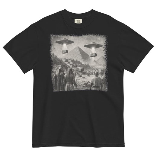 Comfort Colors - Ancient Egypt UFO Pyramid Shirt, Alien Built Pyramids Tee, Funny Conspiracy Shirt, Egyptian Graphic Tee - Etsy